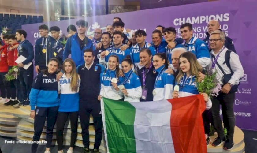 l’italscherma-sbanca-ai-mondiali-giovanili-di-riyadh-con-13-medaglie